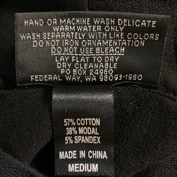 Christine Alexander Black Hoodie with Swarovski Crystals Full Zip, sz. Medium - Picture 12 of 14